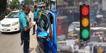 ট্রাফিক আইন লঙ্ঘনে ২৪ ঘণ্টায় অভিযান পরিচালনা করে ডিএমপির ২৪৪৬ মামলা