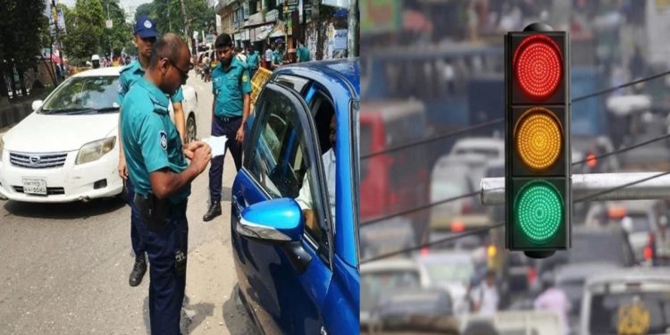 ট্রাফিক আইন লঙ্ঘনে ২৪ ঘণ্টায় অভিযান পরিচালনা করে ডিএমপির ২৪৪৬ মামলা